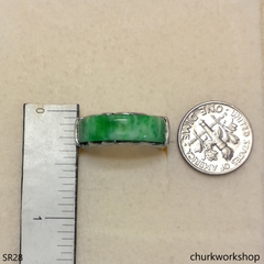 Silver jade ring