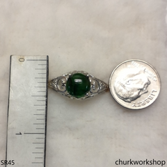 Dark green color jade ring