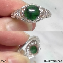 Dark green color jade ring