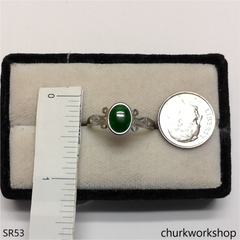 Dark green color jade ring