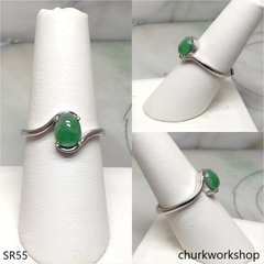 Small green jade ring