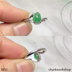 Small green jade ring