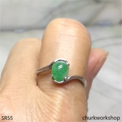 Small green jade ring