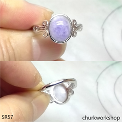 Lavender jade ring
