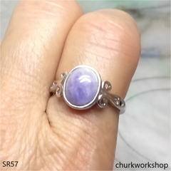 Lavender jade ring