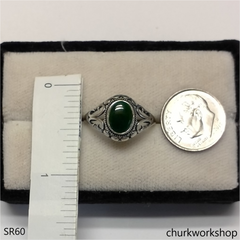 Dark green color jade ring