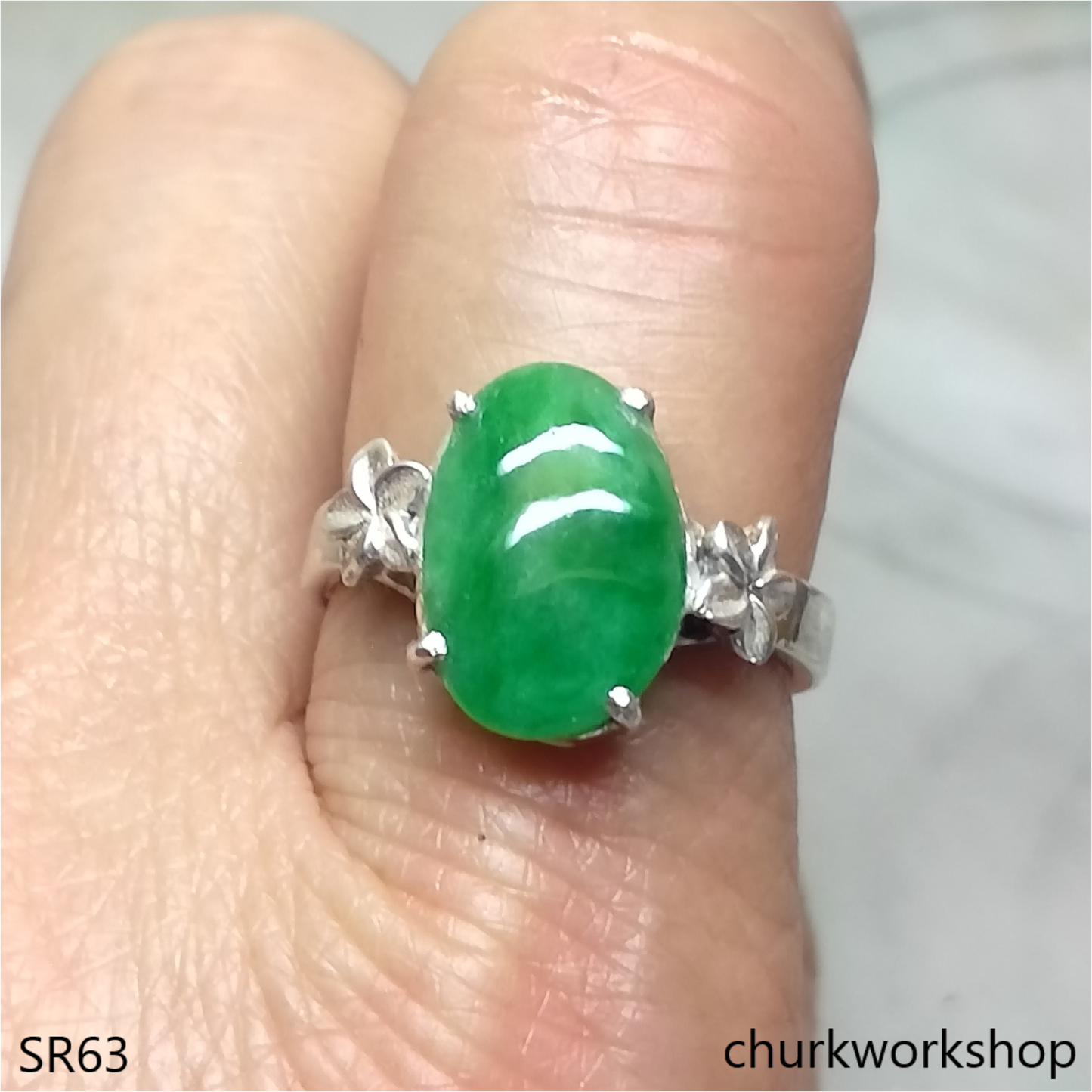 Green jade ring