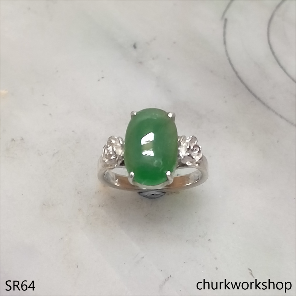 Green jade ring