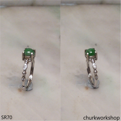 Sterling silver jade ring