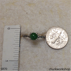 Sterling silver jade ring