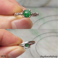 Sterling silver jade ring