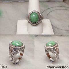 Green jade ring unisex