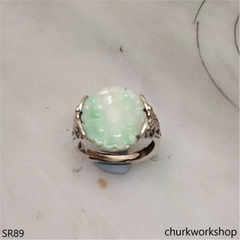 Flower jade ring