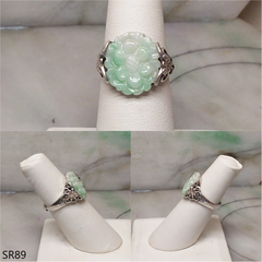 Flower jade ring