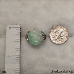 Flower jade ring