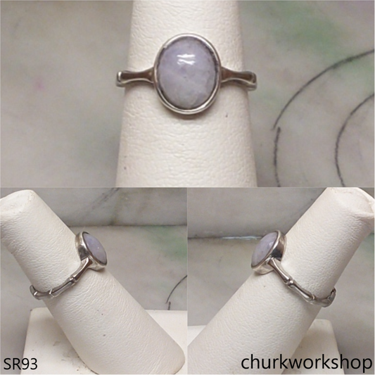 Light lavender jade ring