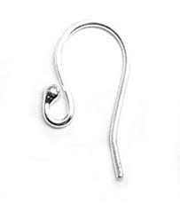 14K white gold ear hooks