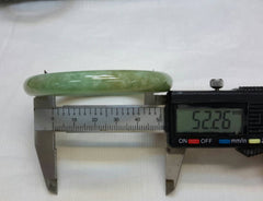 Pea green jade bangle