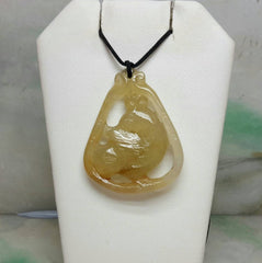 Red jade duck pendant