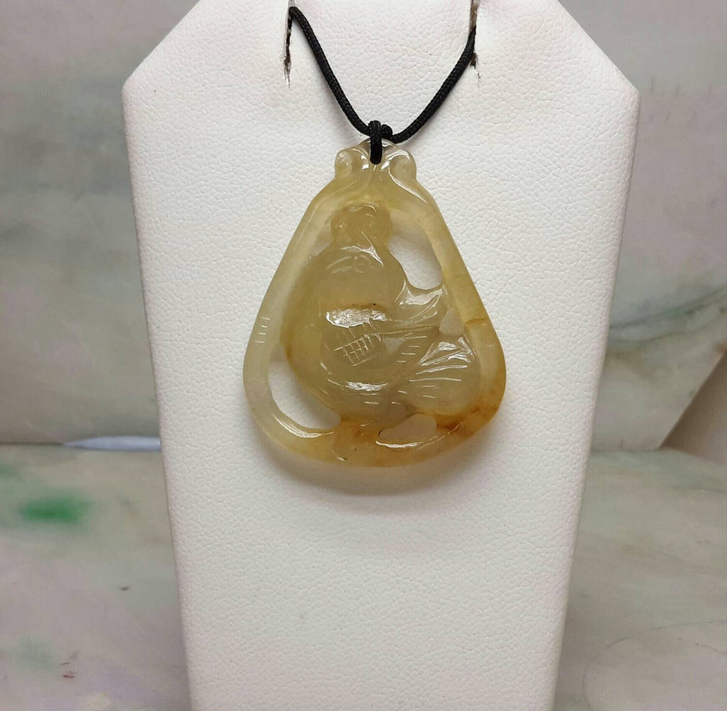 Red jade duck pendant