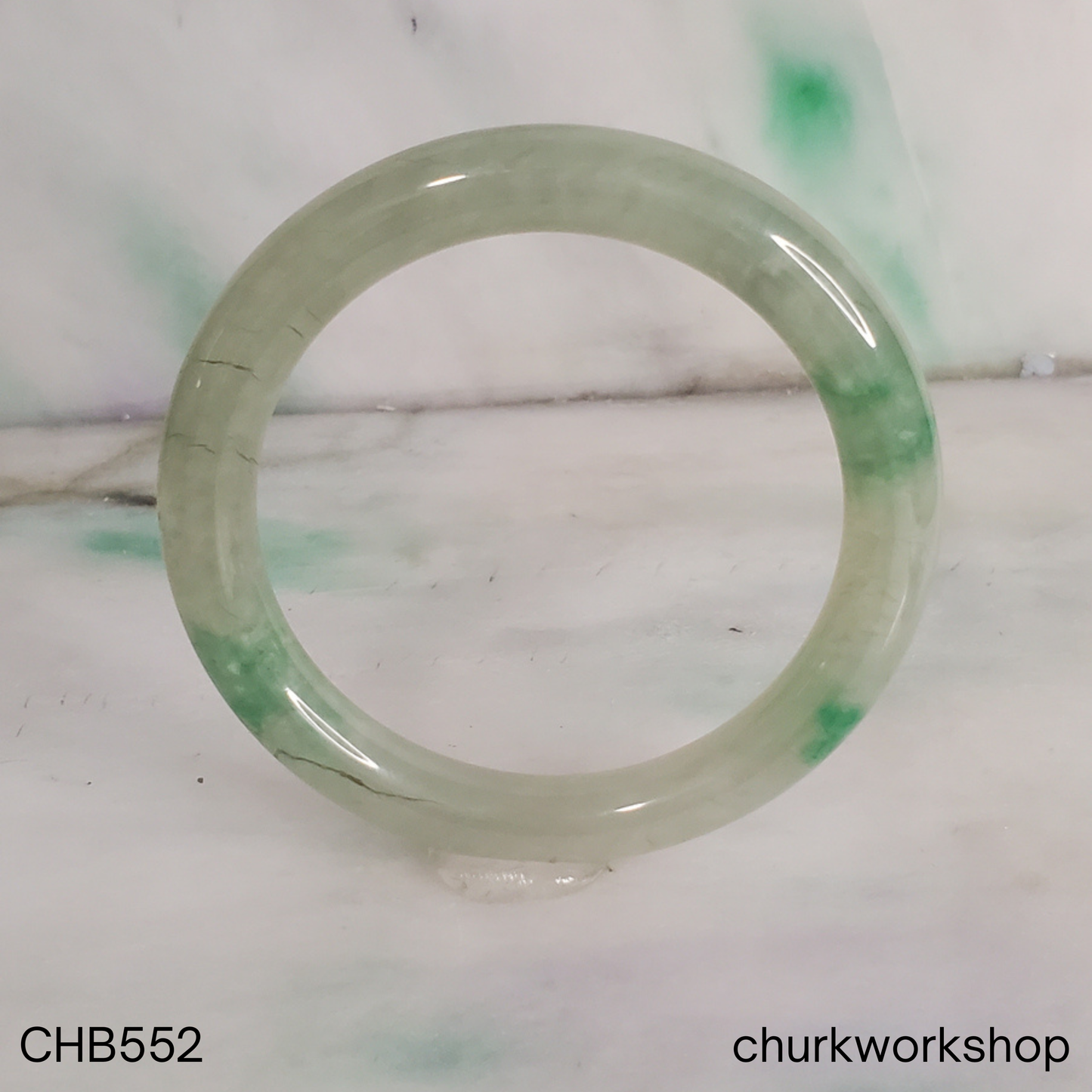 Light green with apple green jade bangle