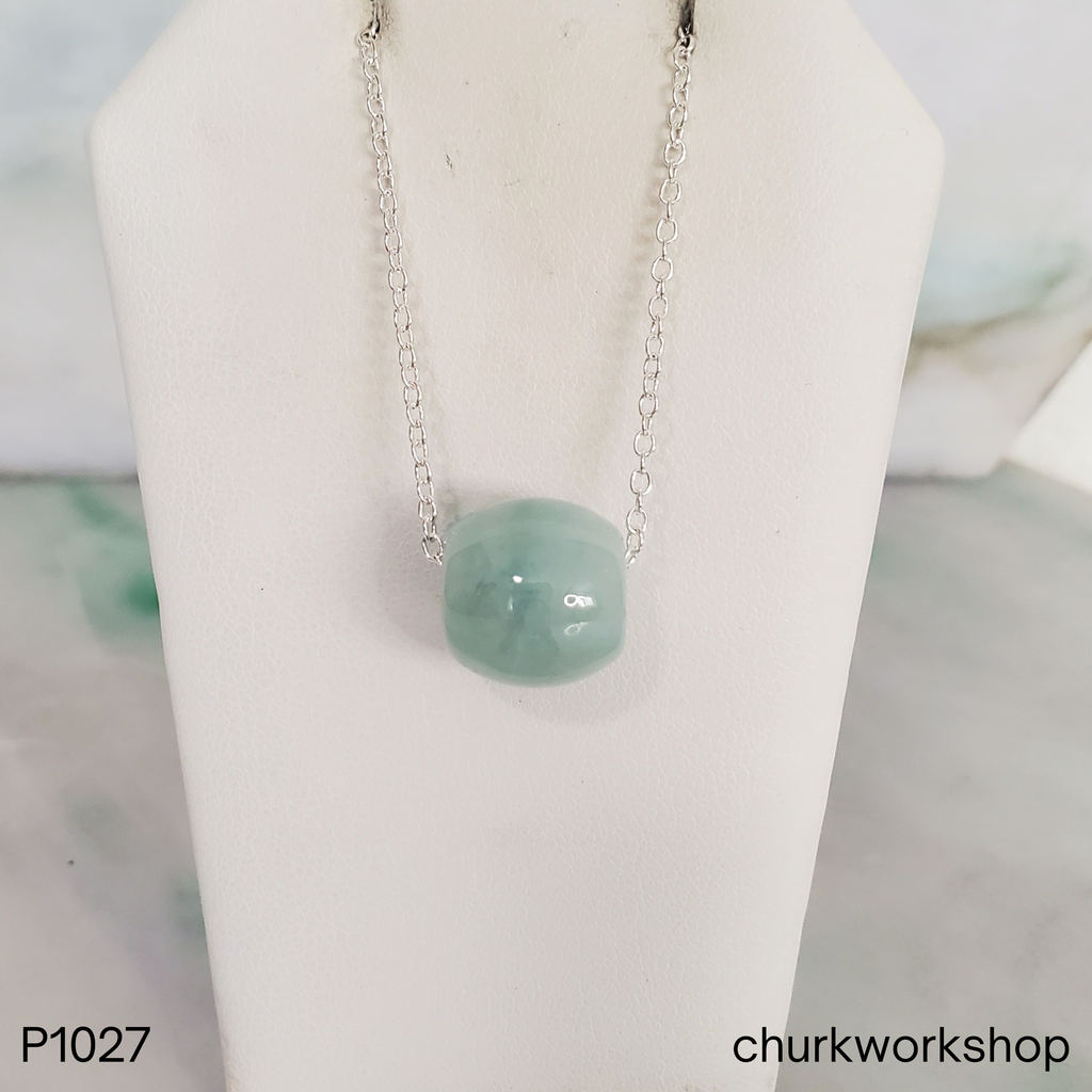 Pale Green Jade Tubes Necklace