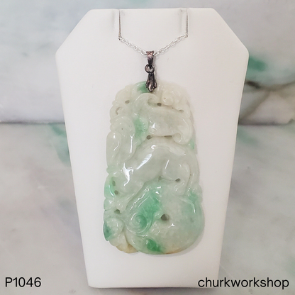 Quilin and Ruyi Jade pendant