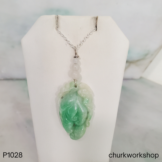 Apple Green Jade Buddha Hand Pendant