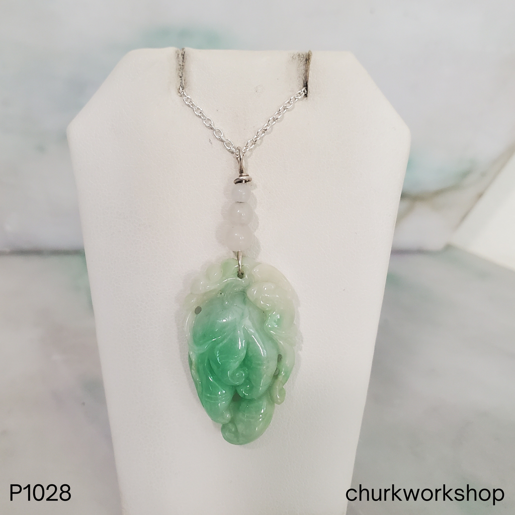 Apple Green Jade Buddha Hand Pendant