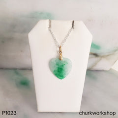 Green Jade Heart Pendant