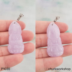 Lavender Jade Lady Buddha pendant