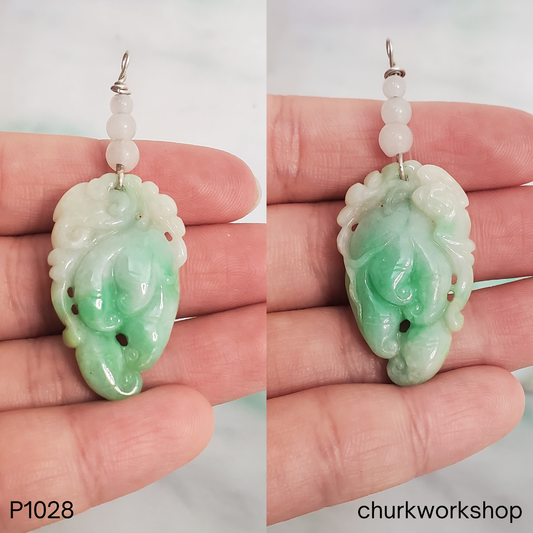 Apple Green Jade Buddha Hand Pendant