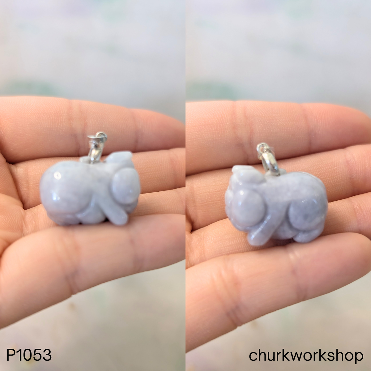 Lavender pig jade pendant