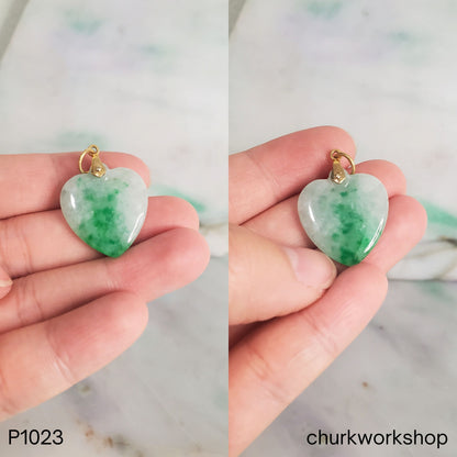 Green Jade Heart Pendant