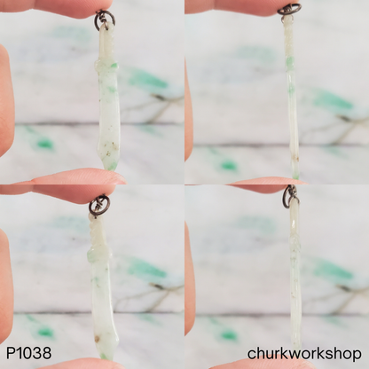 Pale green jade sword pendant