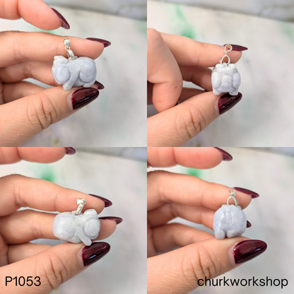 Lavender pig jade pendant