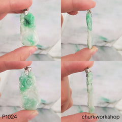 Green Jade Ruyi Carving Pendant
