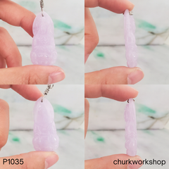 Lavender Jade Lady Buddha pendant
