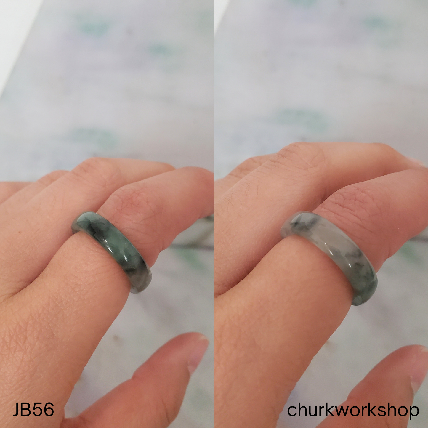 Unisex square jade band