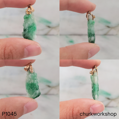 Green Phoenix jade pendant