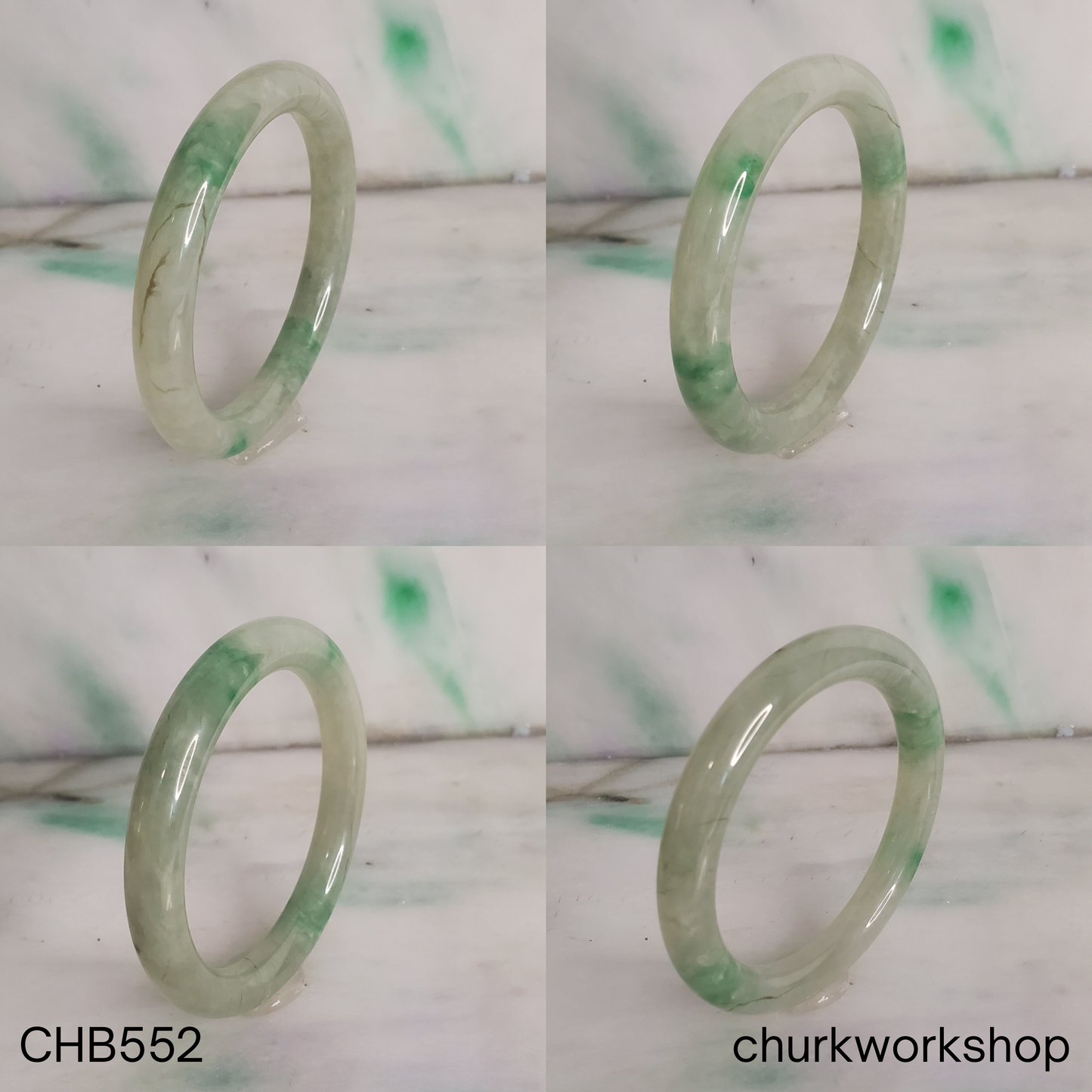 Light green with apple green jade bangle