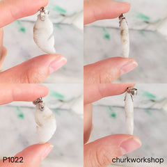 White Jade Carved Fish Pendant