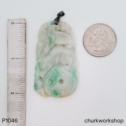Quilin and Ruyi Jade pendant