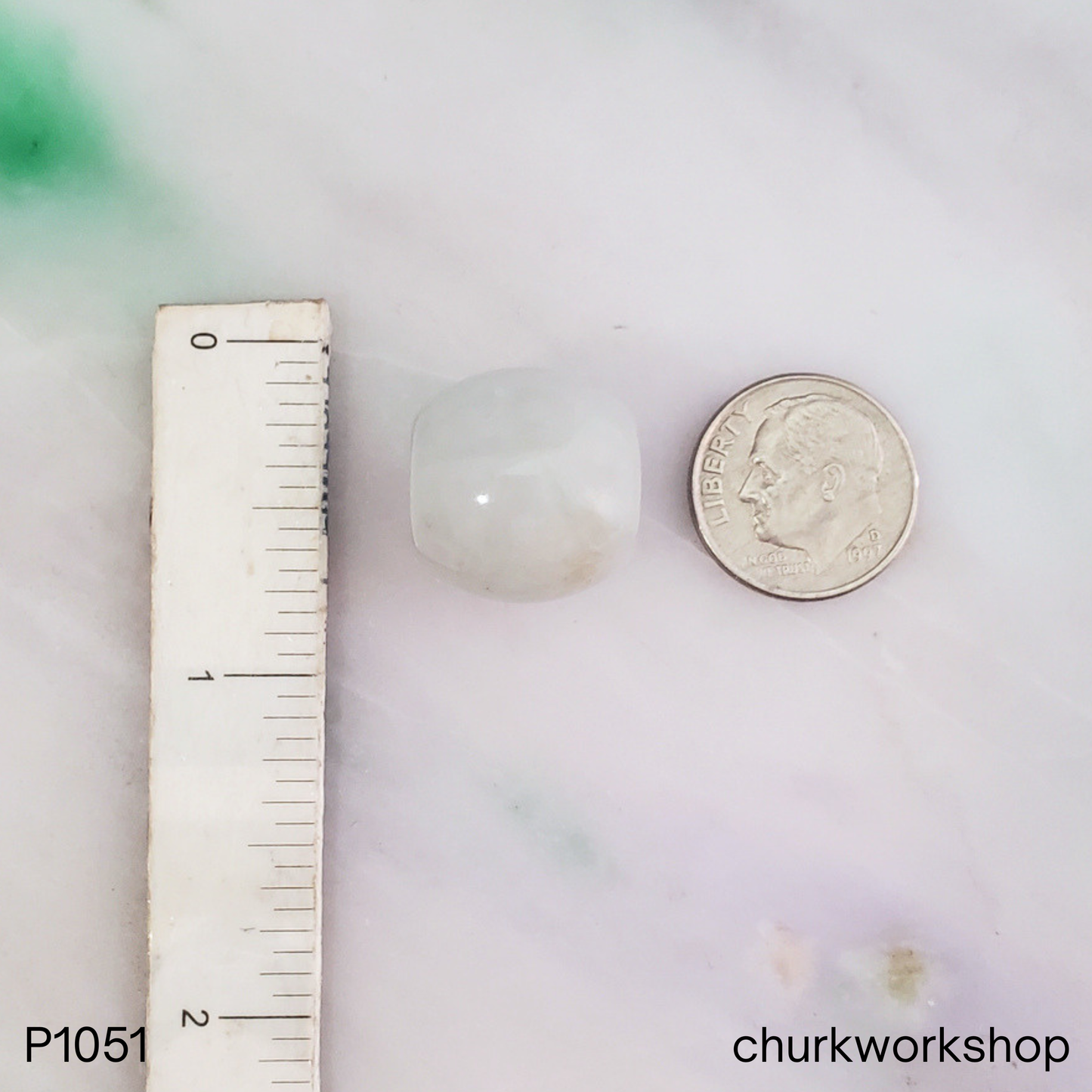 Pale Greyish Blue-toned Jade Tube Necklace