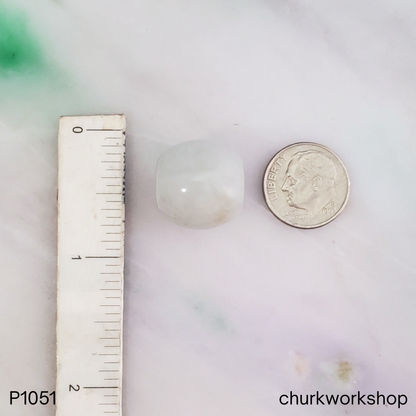 Pale Greyish Blue-toned Jade Tube Necklace
