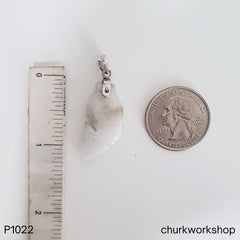 White Jade Carved Fish Pendant