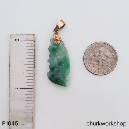 Green Phoenix jade pendant