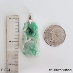 Green Jade Ruyi Carving Pendant