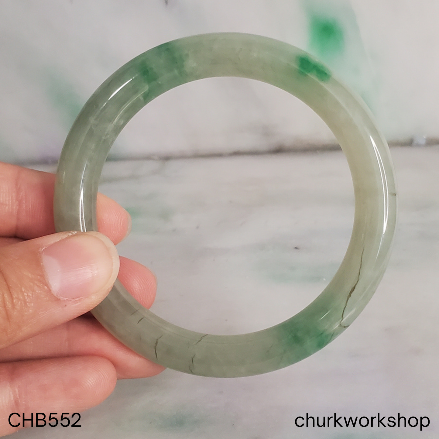Light green with apple green jade bangle