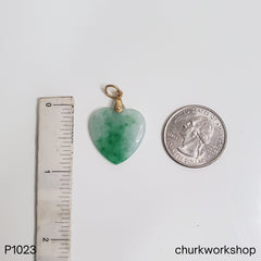Green Jade Heart Pendant